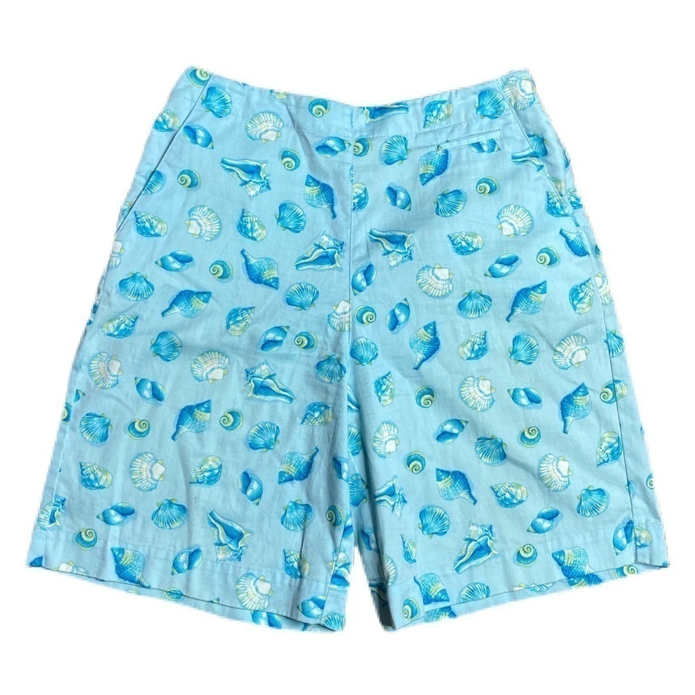 Talbots 9” High Waisted Seashell Print Shorts - image 2
